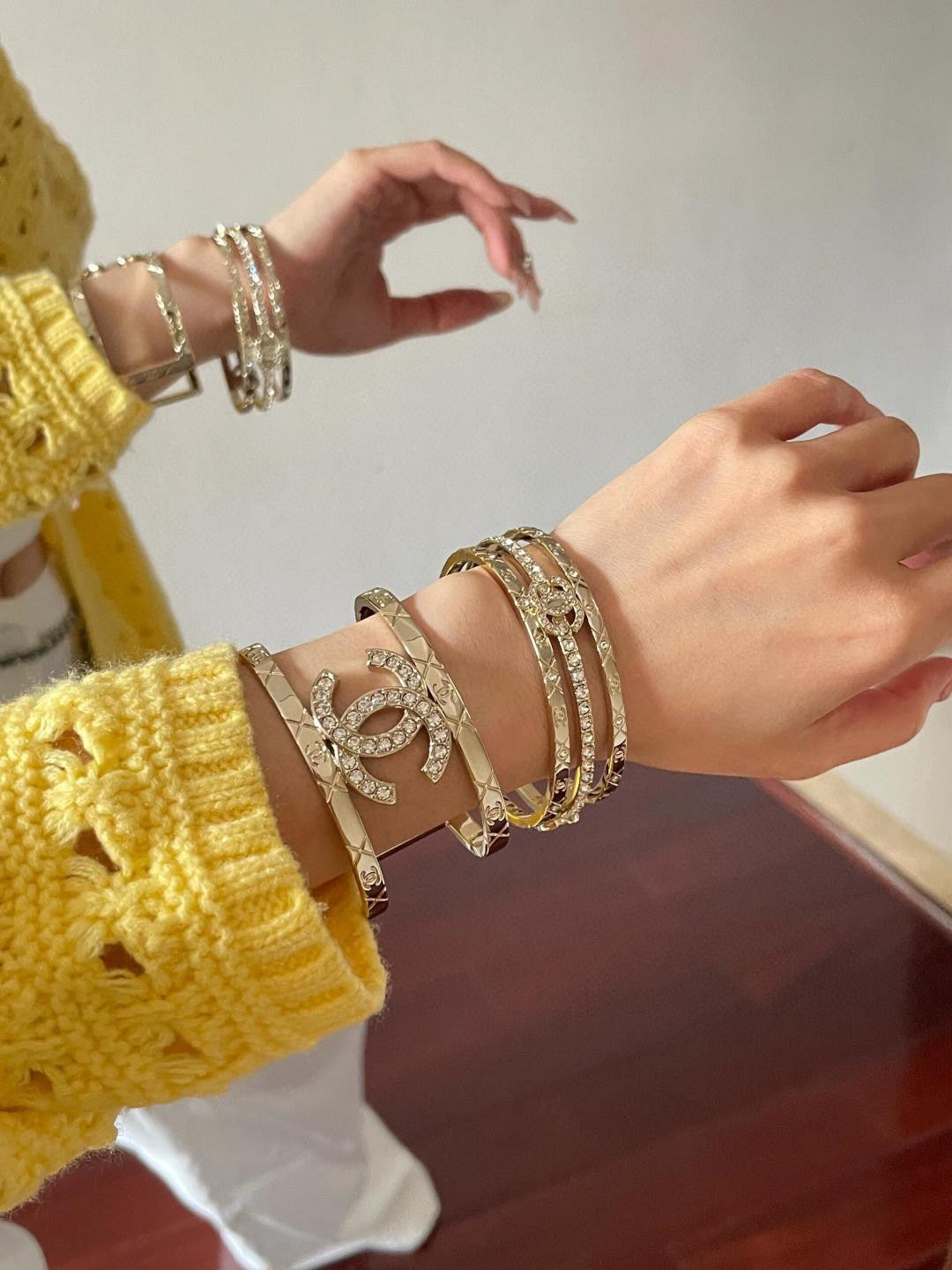 Chanel Logo Bangle
