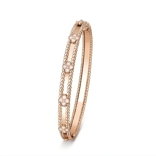 VCA Perlée sweet clovers bracelet, medium model