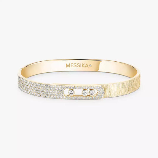 Messika Move Noa Ciselé Semi-Pavé Bangle